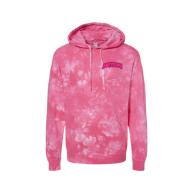 Buy pink-tie-die A-Best Hoodie - ADULT Tie-Dyed Puff
