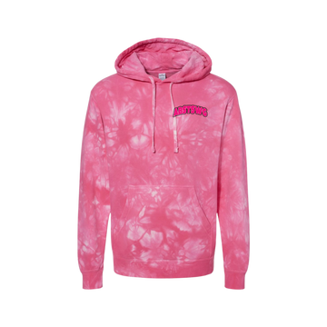 Buy pink-tie-die A-Best Hoodie - ADULT Tie-Dyed Puff